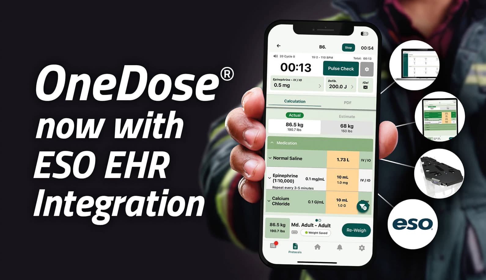 OneDose and ESO Solutions Announce Integration of OneDose Protocol Platform with ESO ePCR System