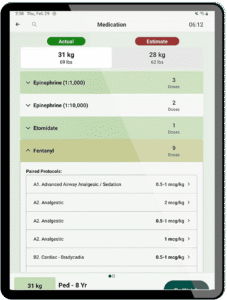 Demo of OneDose software on tablet