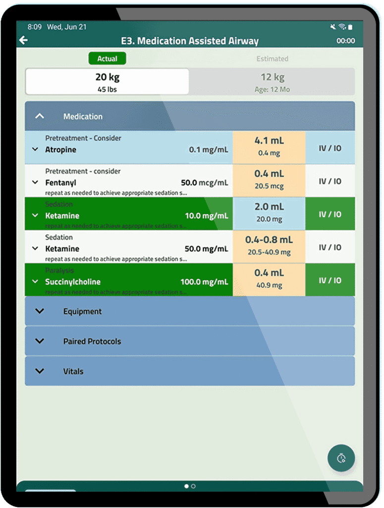 OneDose console on a tablet