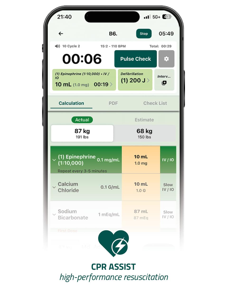 CPR Assist in the OneDose app