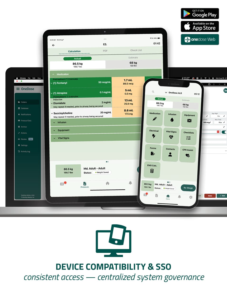 Device compatibility and SSO in the OneDose app