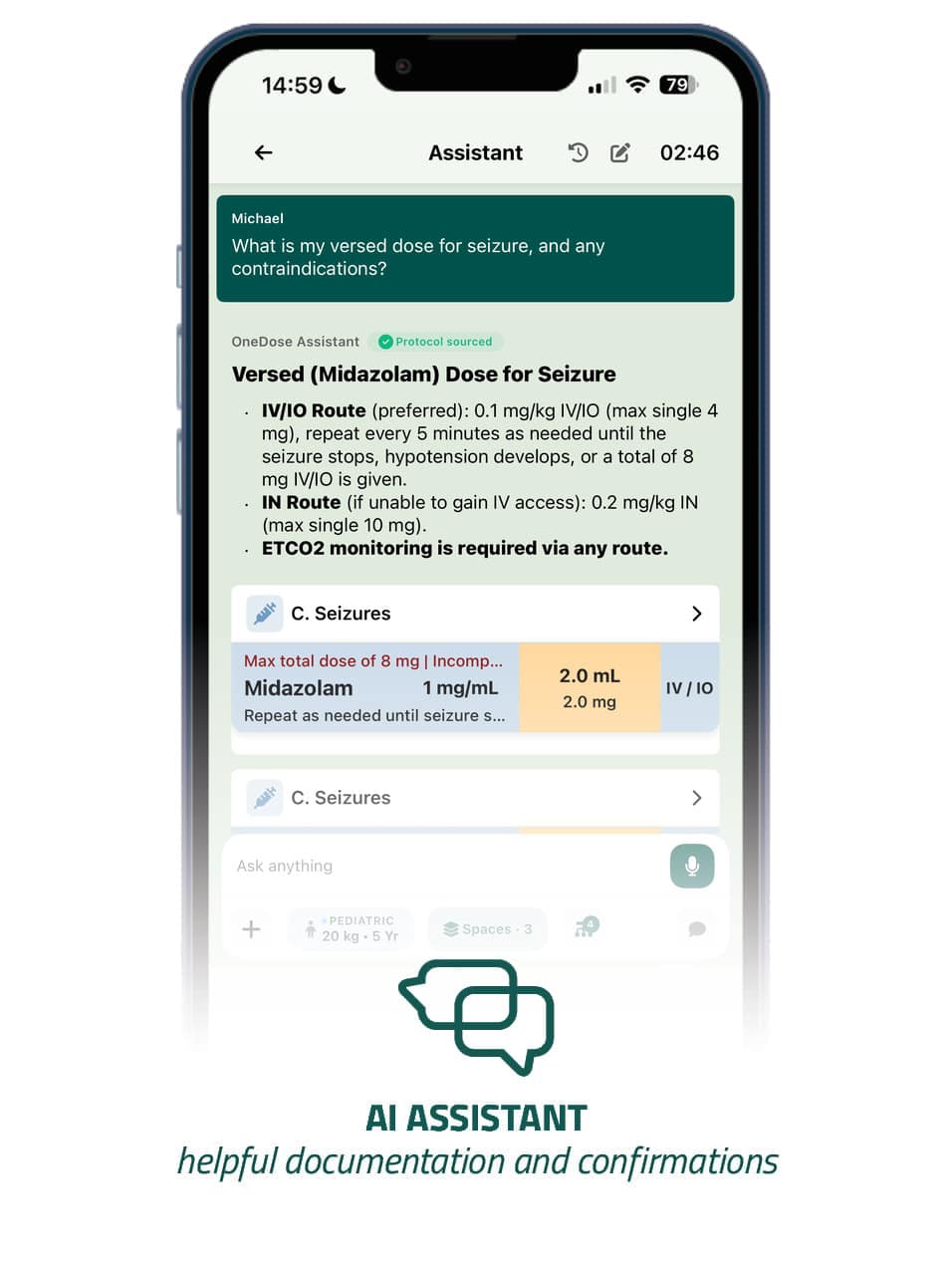 AI Assistant in the OneDose app